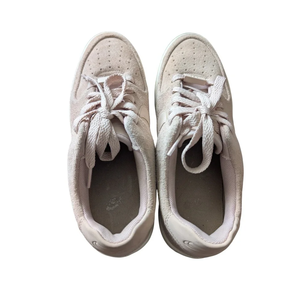Nike Air Force‎ 1 Sage Low Particle Beige Suede Platform AR5339-201 SZ 8.5 F1